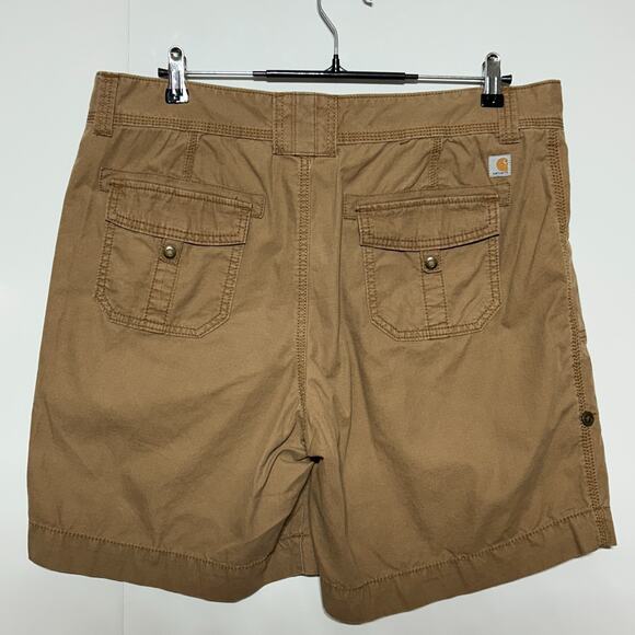Carhartt Shorts Womens 16 Brown Ripstop Chino Relaxed Hiking Outdoor Actual 38X8 - Picture 2 of 8